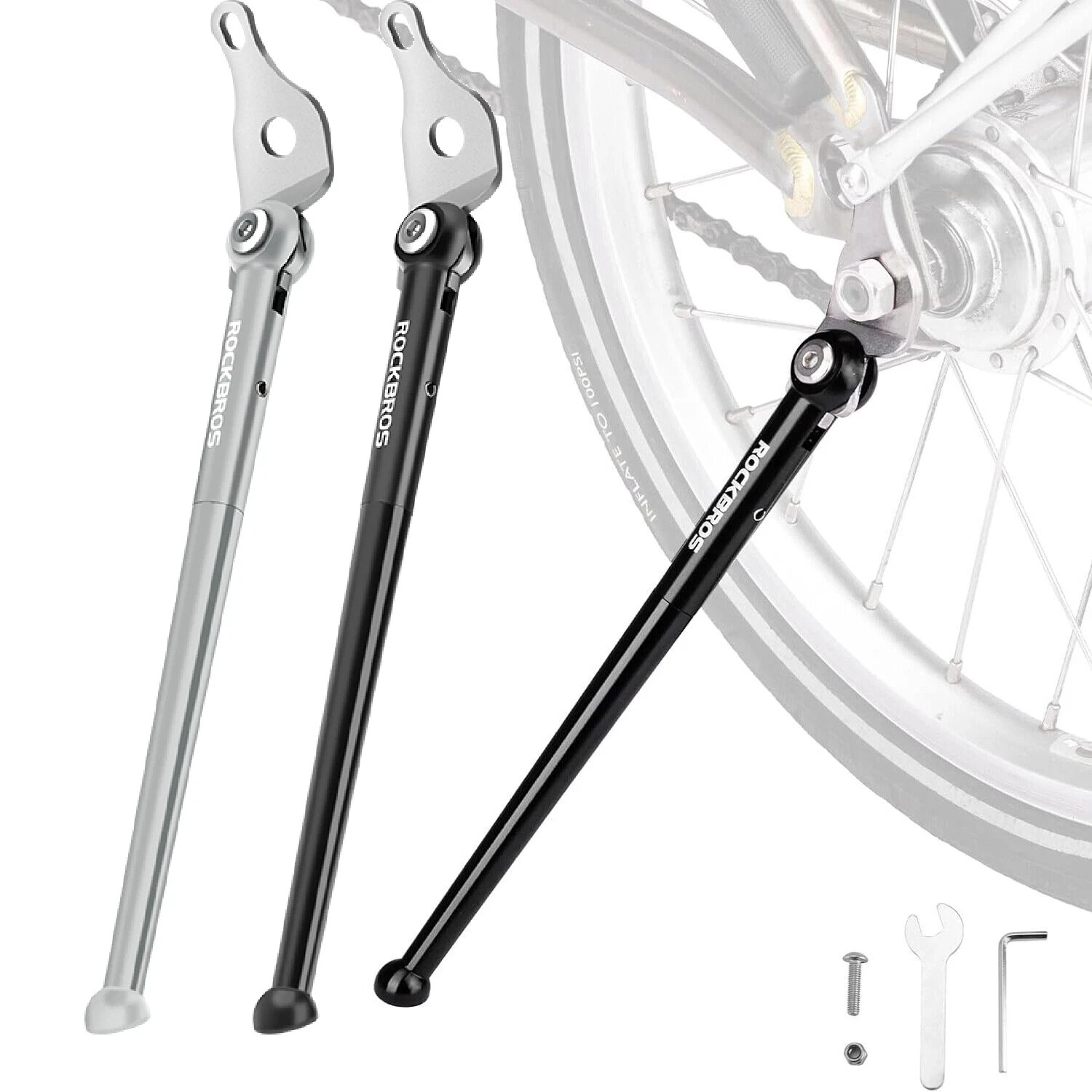 ROCKBROS Foldable Bike Kickstand Bicycle Stable Side Stand For 16" Brompton