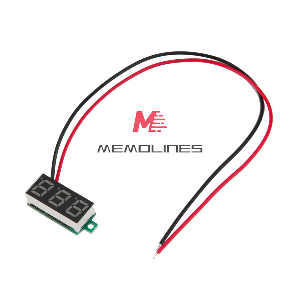 DC 2.4-30V 2-Wire Voltmeter 3-Digit LED Display Panel Volt Meter Voltage Tester