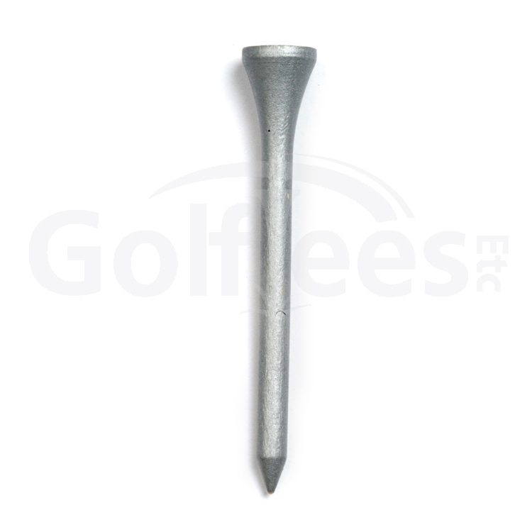 100 x 2 3/4" Wooden Golf Tees - SILVER (1 x Bag of 100)