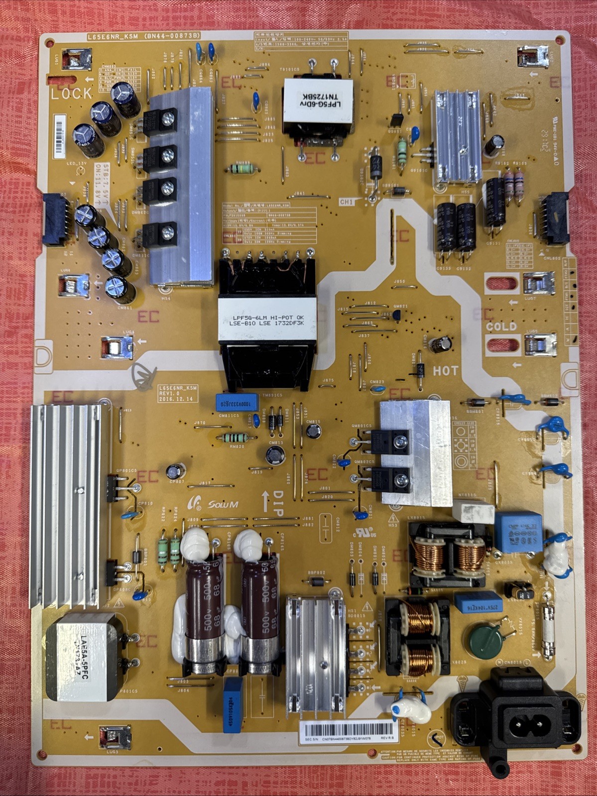Samsung UN65MU7500FXZA Power Board  BN44-00873B |  L65E6NR_KSM
