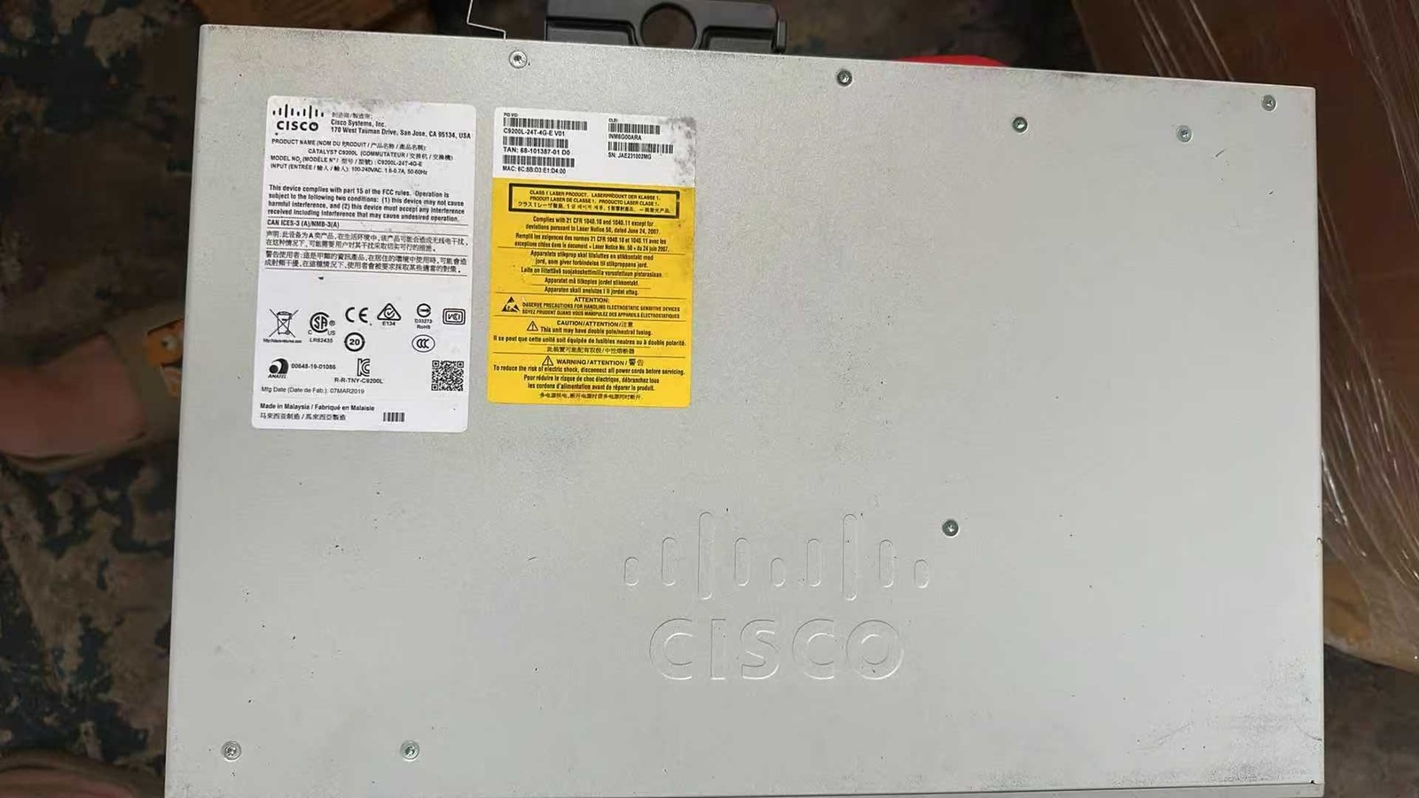 Cisco C9200L-24T-4G-E Catalyst 9200L 24-Port 4x1G Network Switch W/ 1x Power