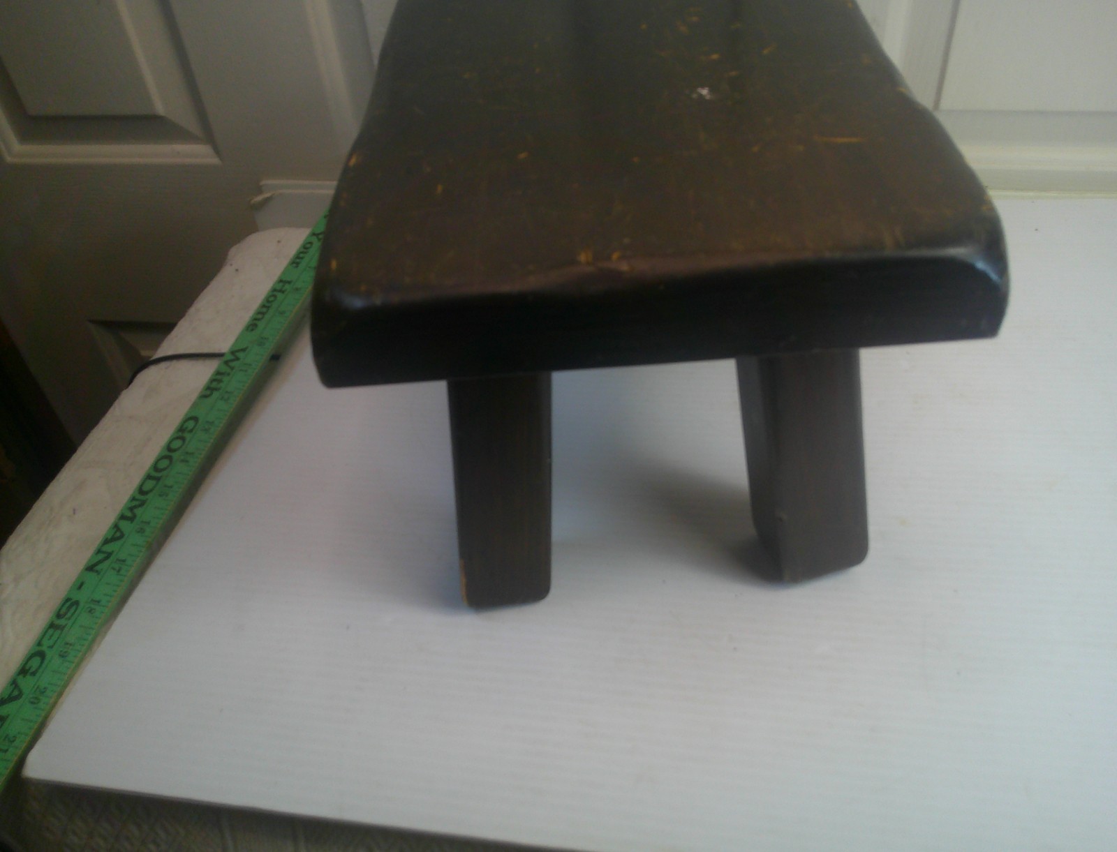 Retro small Foot Stool wood Mid Century