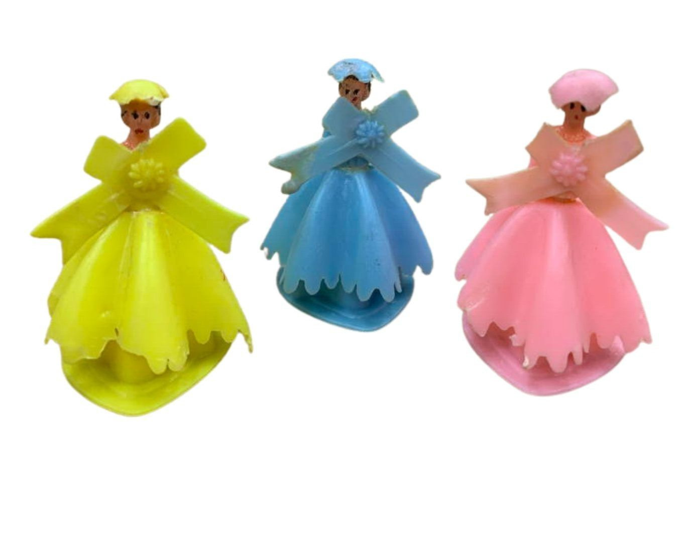 Bridesmaids Cake Toppers Set of 3 Vintage Original 1950's Wedding Topper Girls