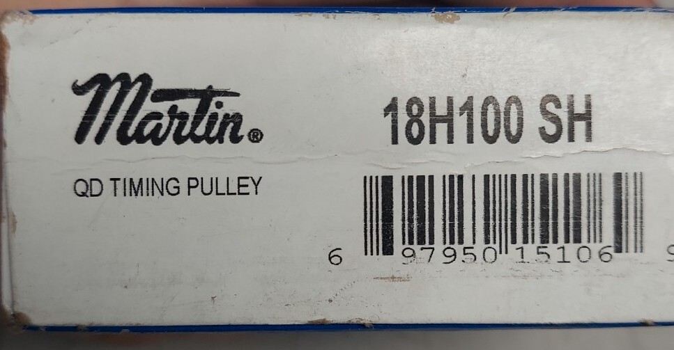 Martin 18H100 SH QD Bushed Timing Pulley