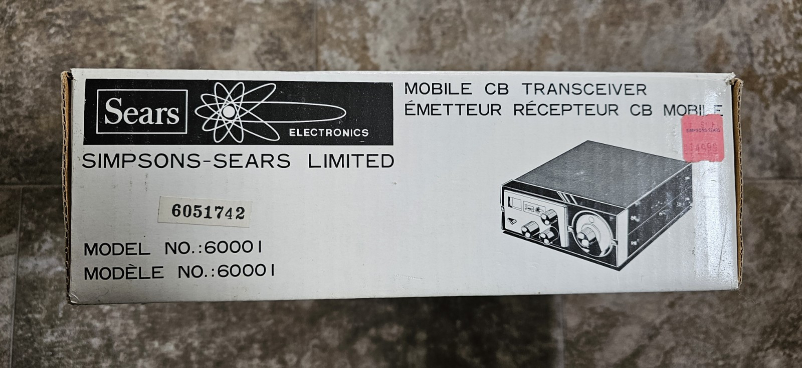 Simpson Sears Electronics Mobile CB Transceiver Model 60001