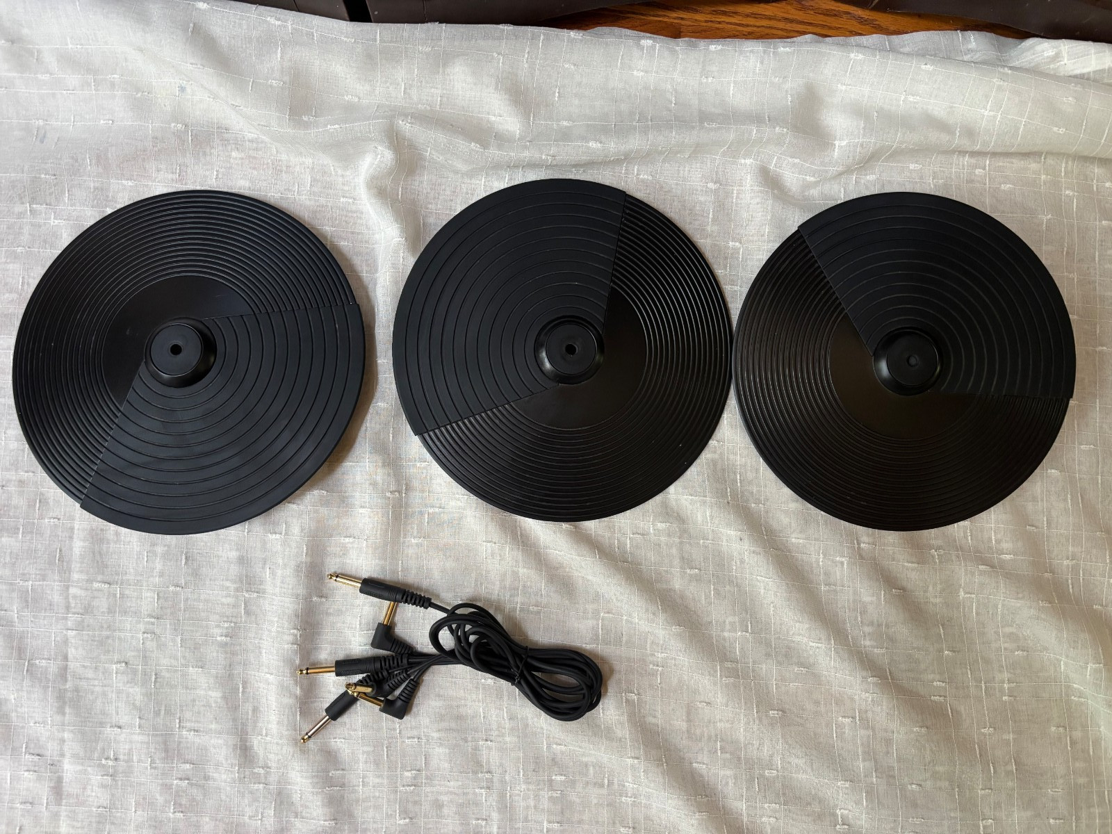 Ion Drum Rocker Electronic Drum Set CYMBALS 12" w/Cables -Lot of 3