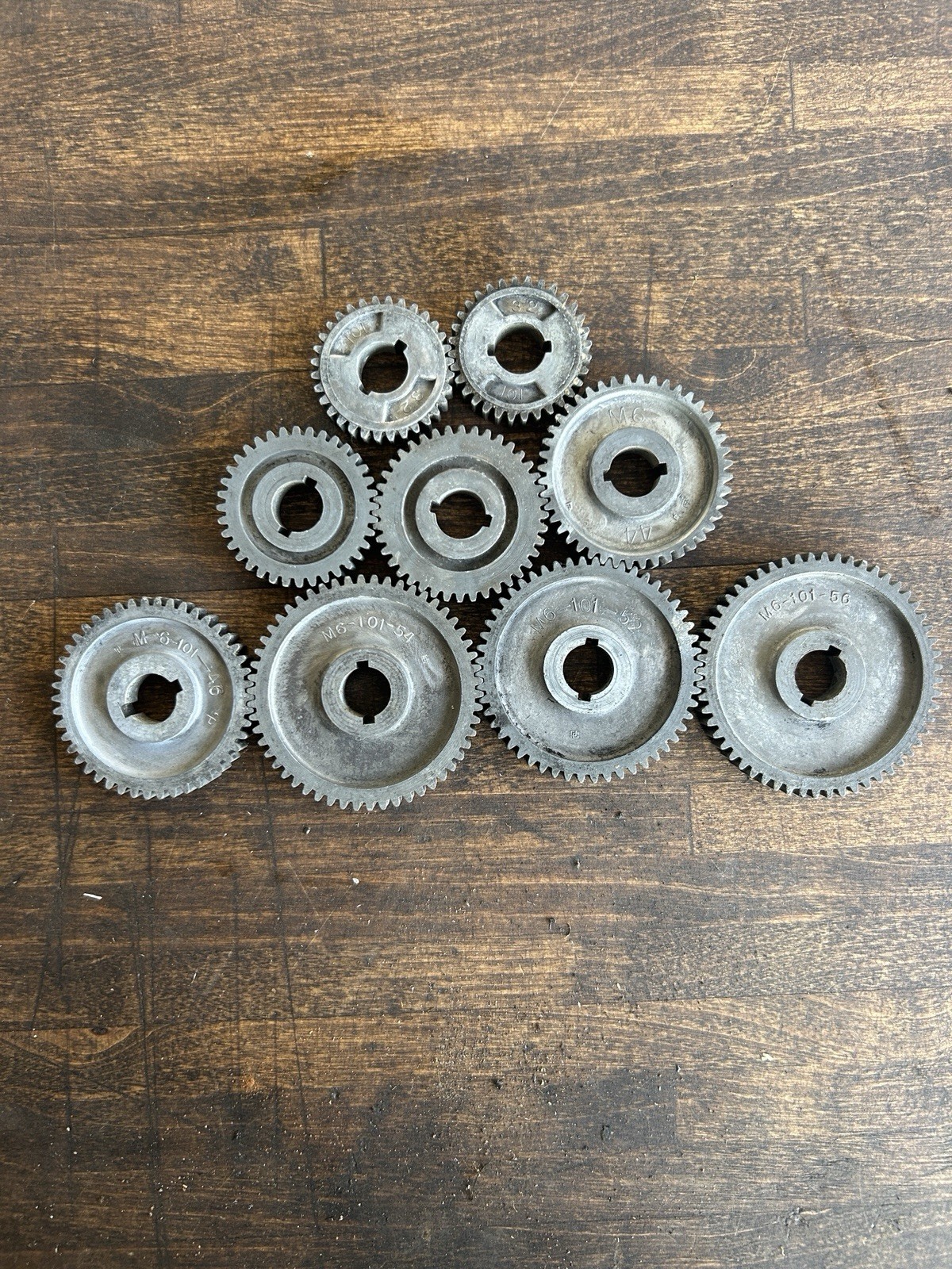 VINTAGE ATLAS CRAFTSMAN 101 618 6" LATHE CHANGE GEARS M6 9pc - USA
