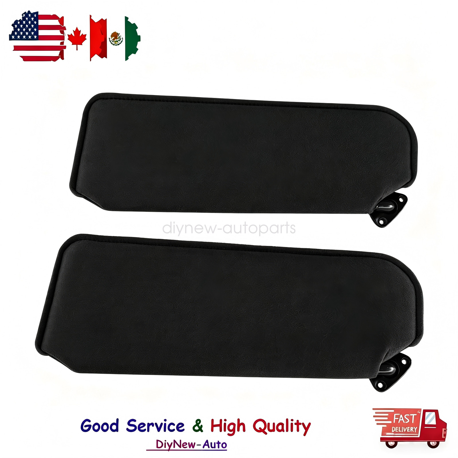For 1993-2002 Camaro Firebird Sun Visor Pairs Left+Right BLACK w/o mirrors NEW!