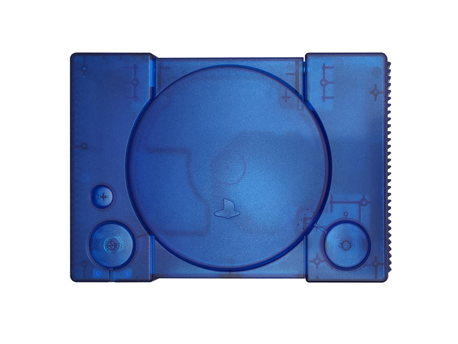 PS1 blue transparent shell replacement shell BRAND NEW