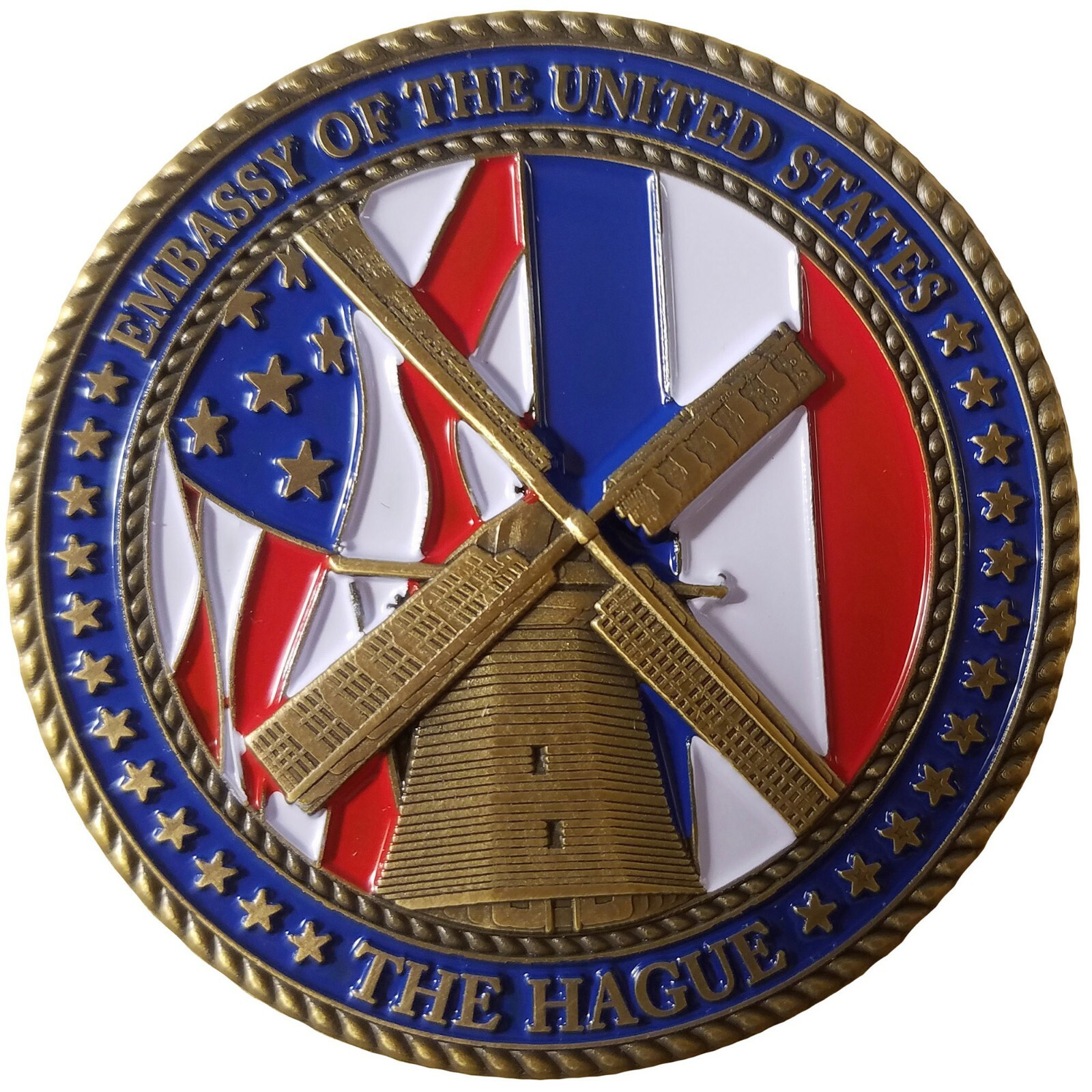 US Embassy The Hague Diplomatic Security Service Challenge Coin 2" 83