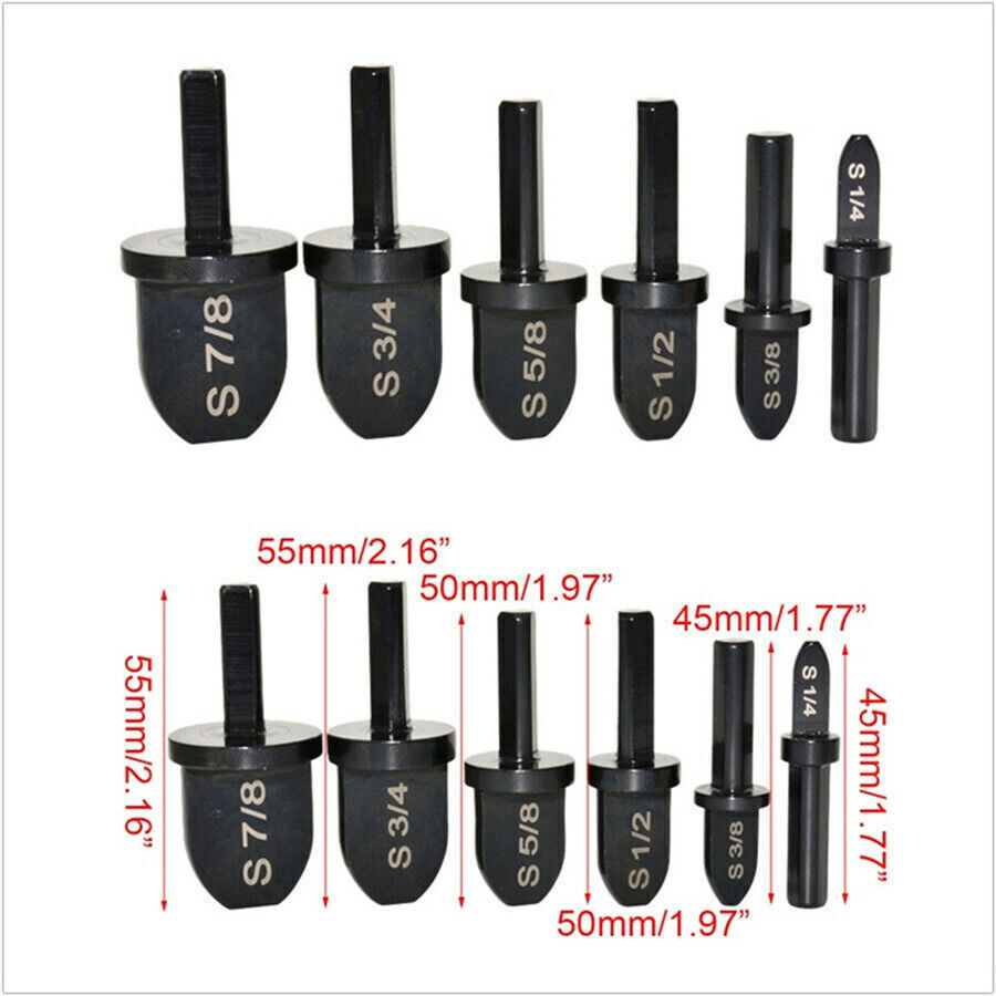 6Pcs 45# Steel Tube Pipe Expander Support Swaging Tool 7/8 3/4 5/8 1/2 3/8 1/4"