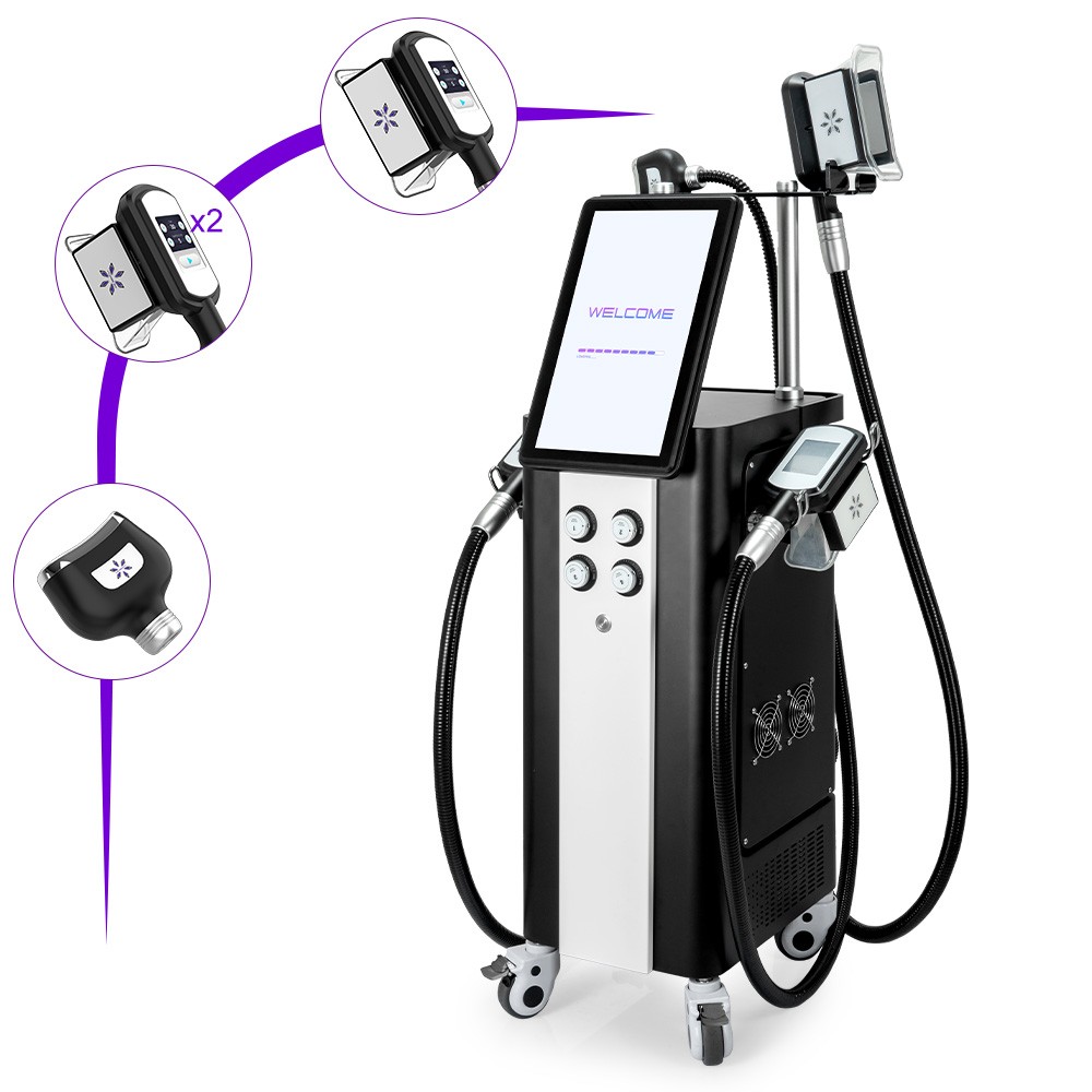 4 Handles Freezing Double Chin Removal Cool Therapy Body Massager Salon  Machine