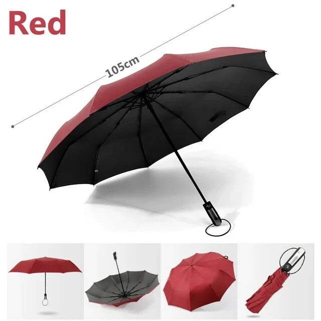 Automatic Compact Umbrella Sun Anti UV 3 Folding Rain Windproof