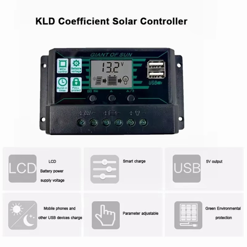 Solar Controller 12V 24V Solar Panel PV Controller for Lifepo4 Lithium GEL8365