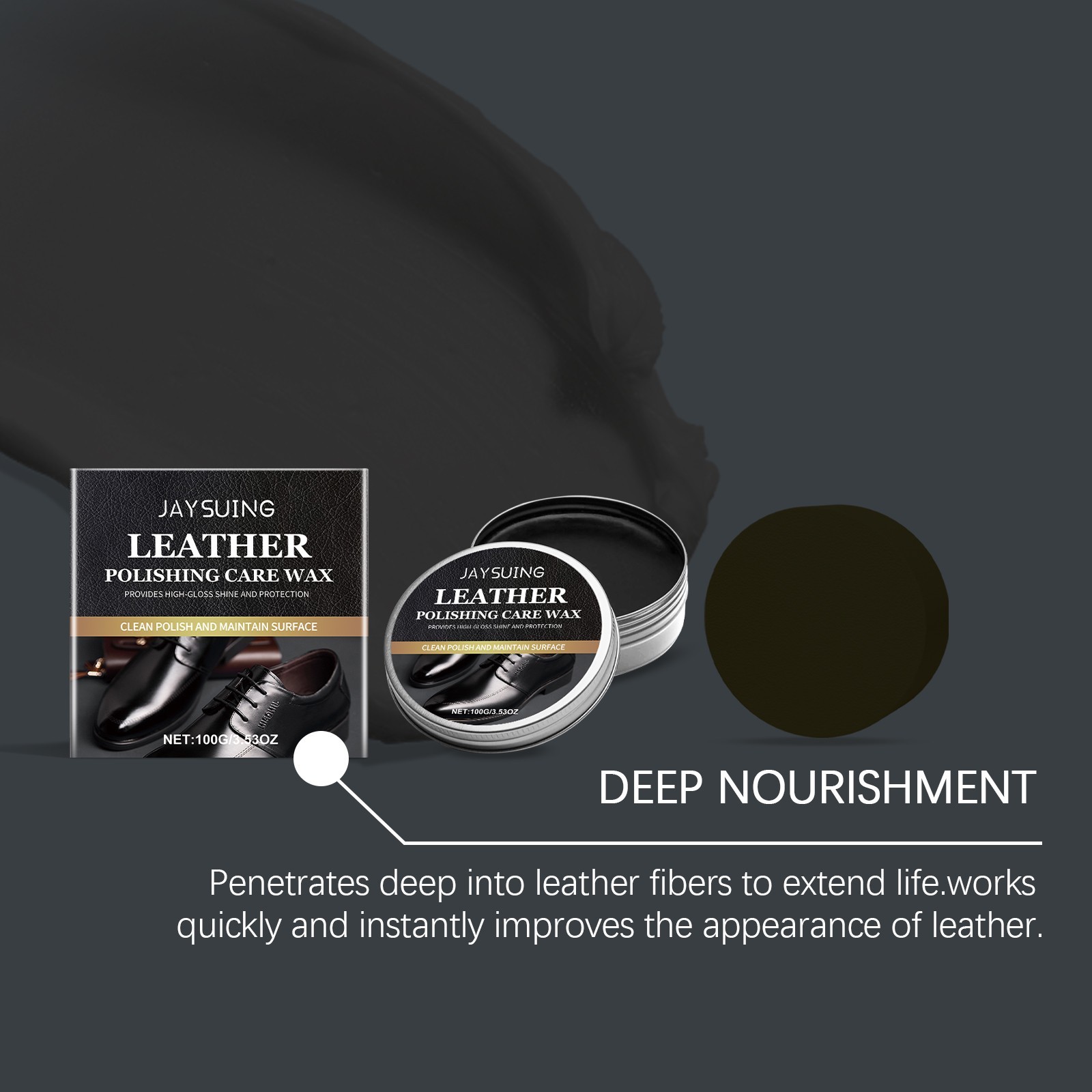 Leather polishing and care wax