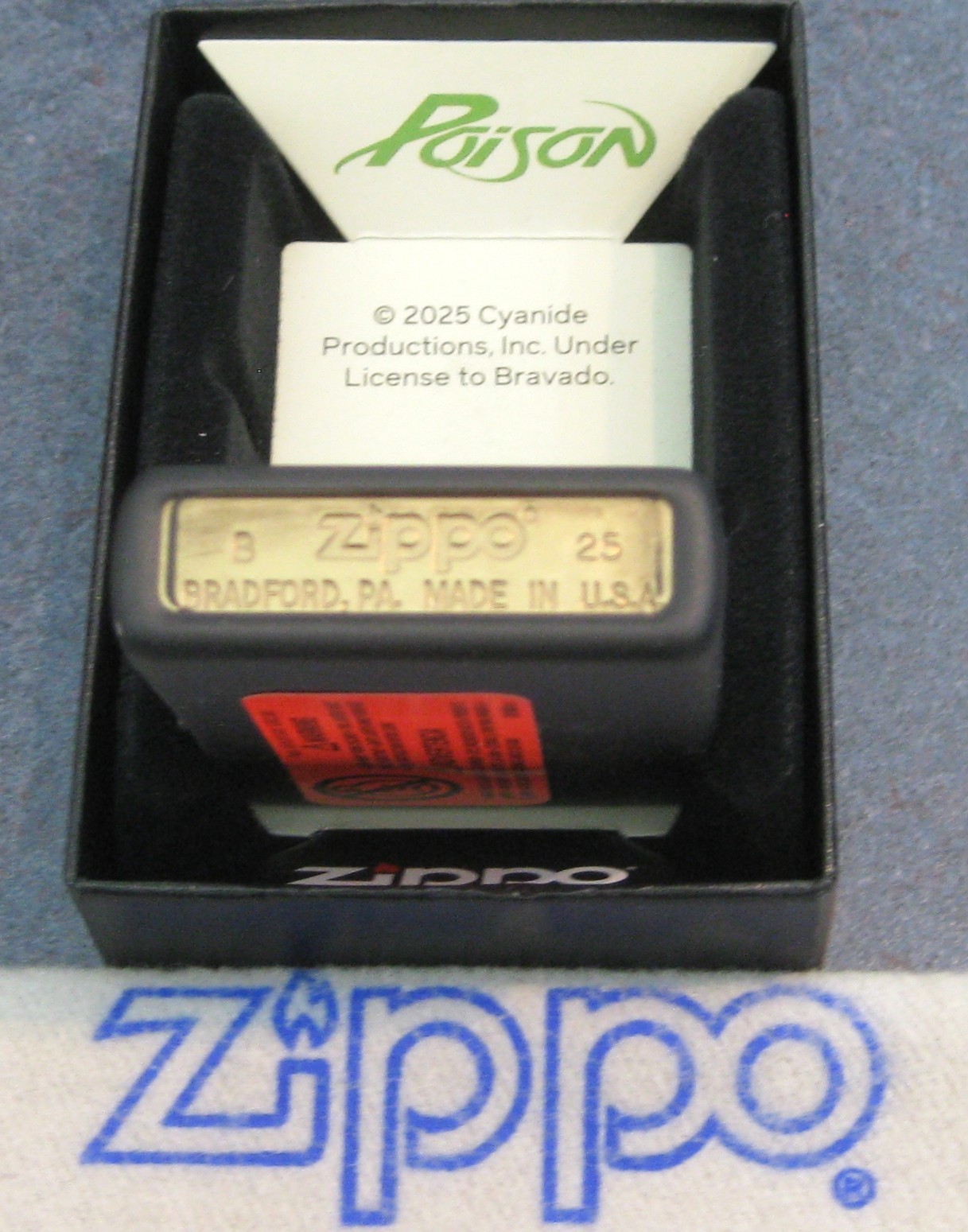 MUSIC Poison EVERY ROSE HAS IT'S THORN 47229 Skull ZIPPO Lighter NEW IN BOX 2025