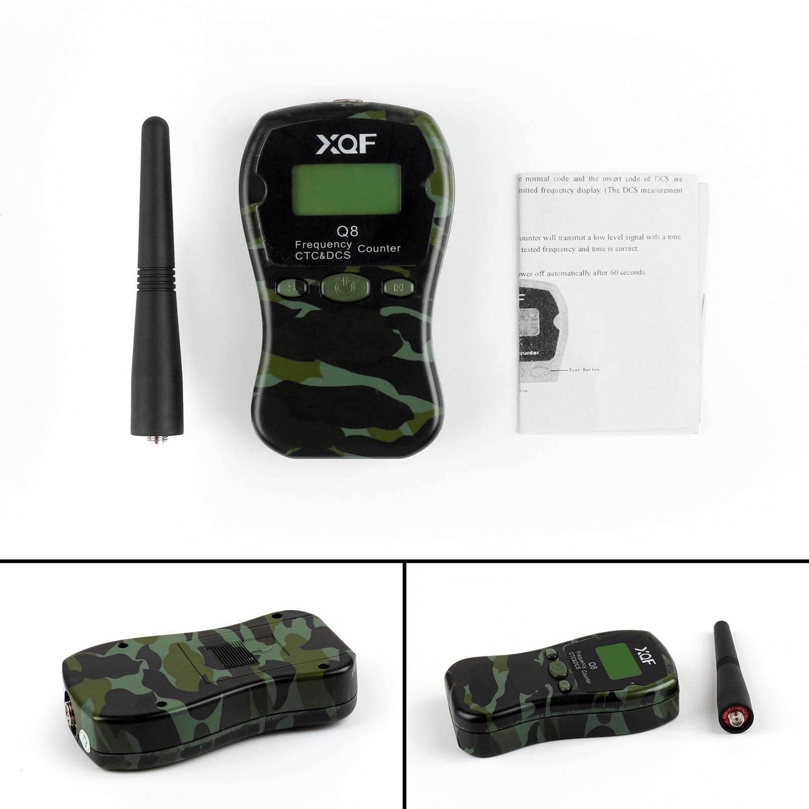 1x Q8 LCD Portable 1MHz-1000MHz Frequency Counter CTCSS/DCS Frequency Camouflage