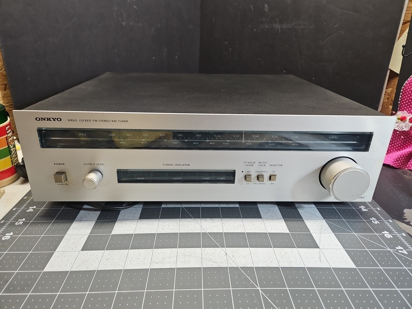 Vintage 1979 Onkyo T-4040 Servo Lock AM/FM Stereo Tuner Made in Japan Working