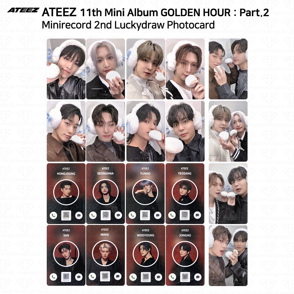 ATEEZ Golden Hour Part.2 MiniRecord Online 2nd Luckydraw Photocard SEONGHWA