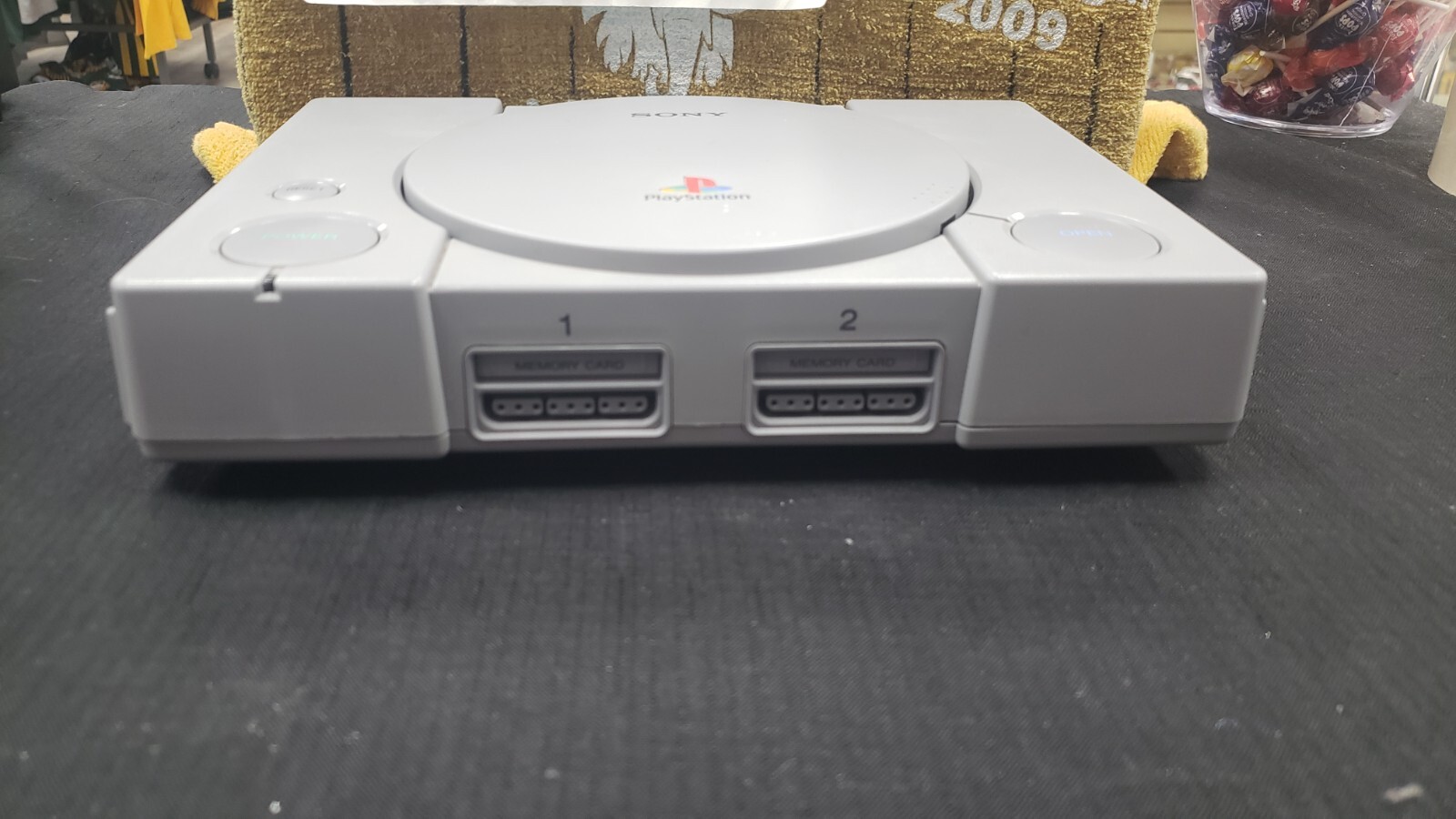 SONY PLAYSTATION PS1 VIDEO GAME CONSOLE 1 CONTROLLER MEMORY CARD CORDS TESTED