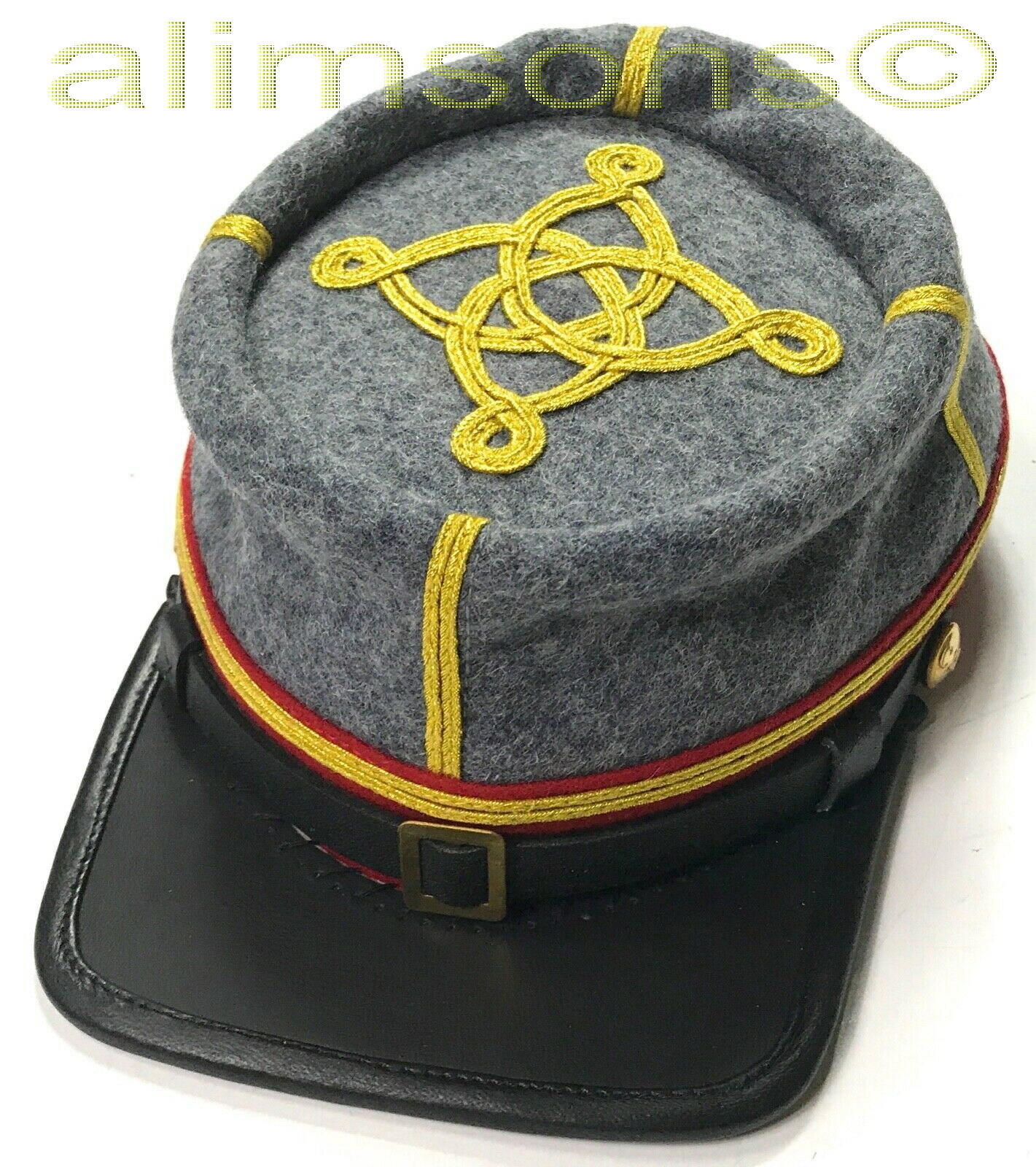 CIVIL WAR CONFEDERATE CS CAPTAIN ARTILLERY OFFICER KEPI FORAGE CAP- ALL SIZES!!!