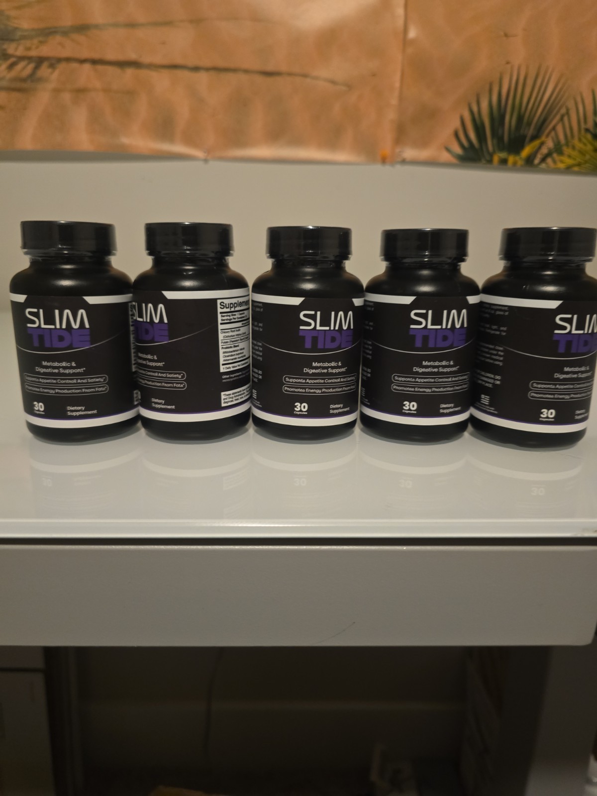 (5 Pack) Slimtide Advanced Energy And Fitness Supplement Slim Tide 300 Capsules