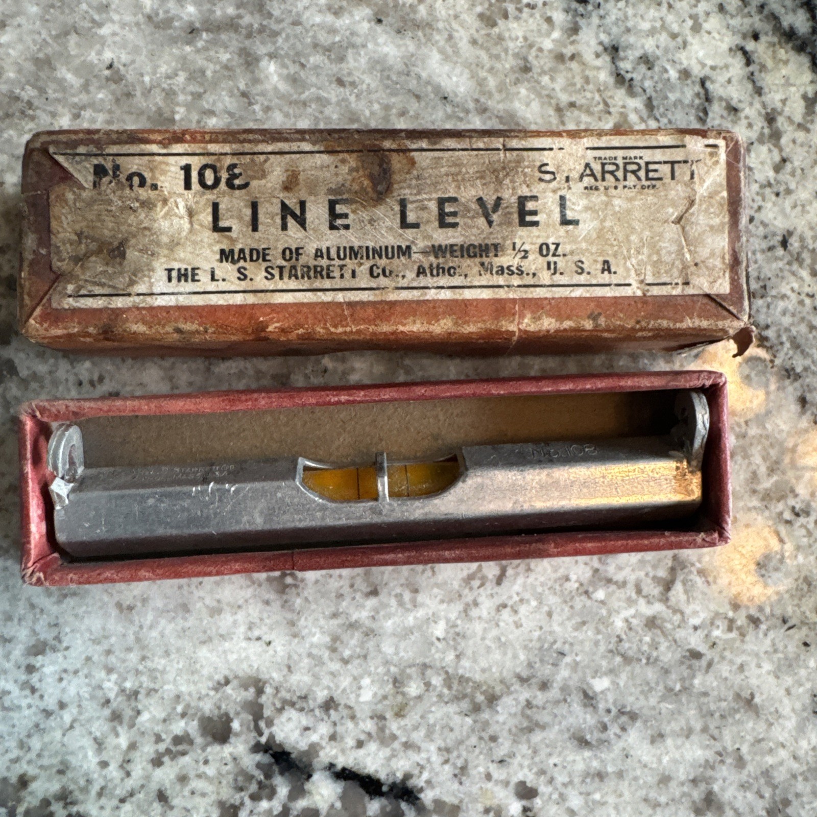 Starrett Line Level No 108 In Original Box
