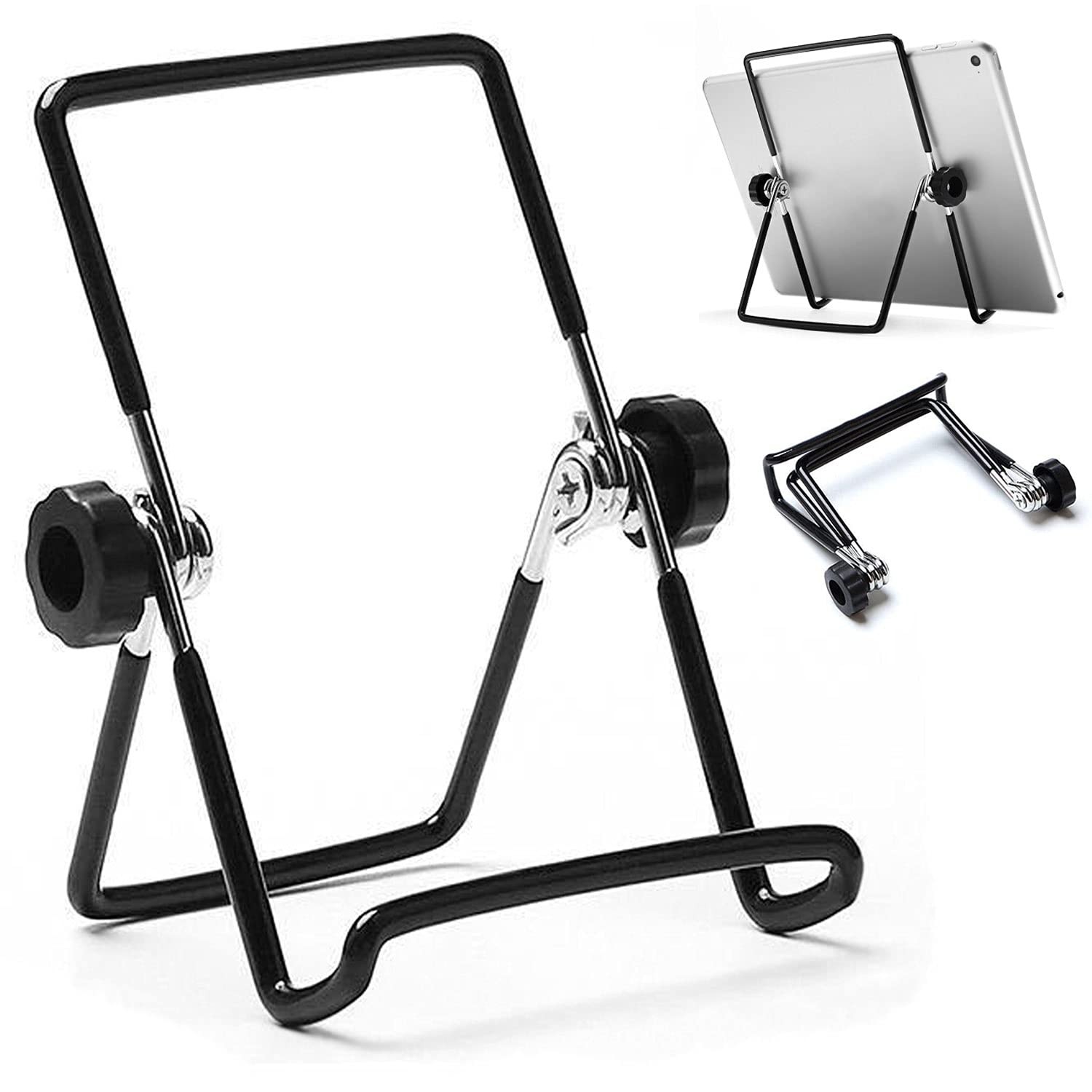 VOVIGGOL Adjustable Tablet Stand Holder, Non-Slip 7" x 5.5" x 1", Black