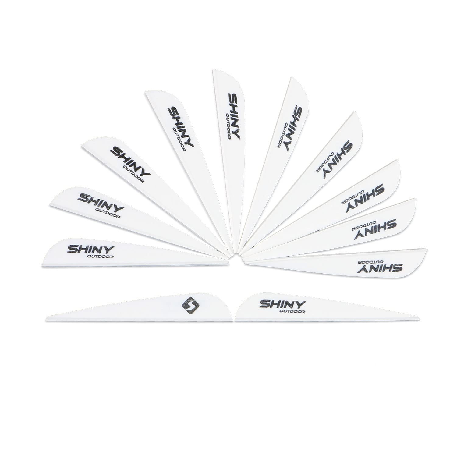 3Inch Arrow Fletching Vanes Plastic Feather for DIY Archery Hunting Targeting Ar