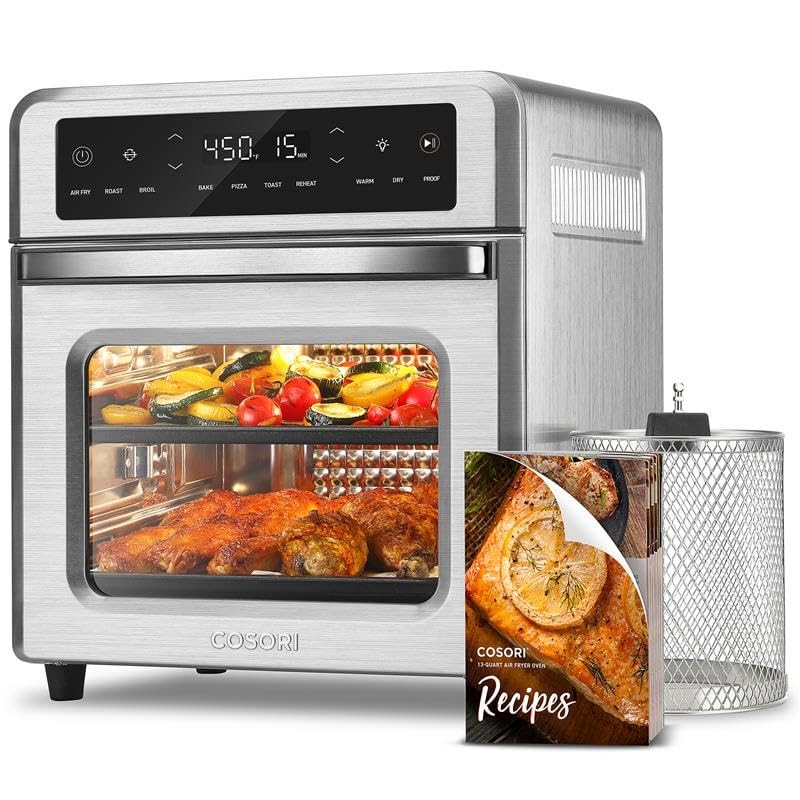 COSORI 11-in-1 Air Fryer Oven , 13Qt Small Footprint Airfryer 13 QT, Silver