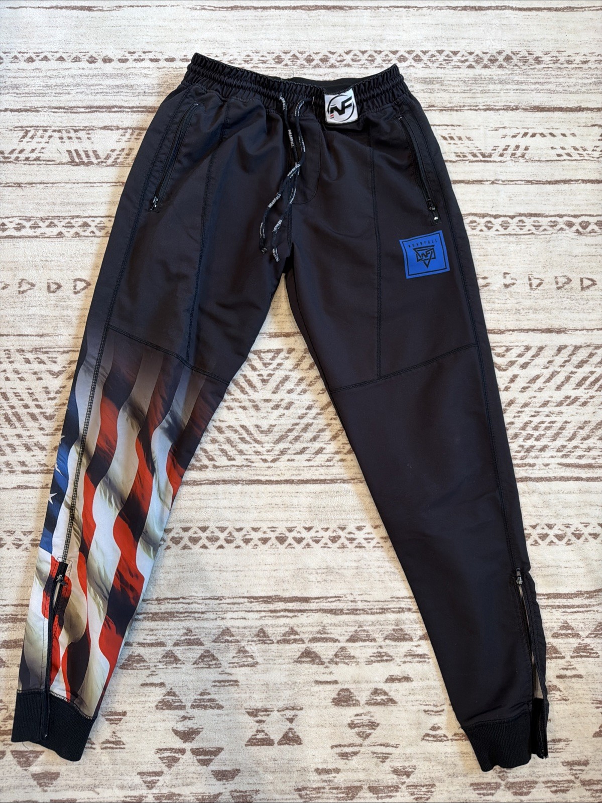 Nearfall Wrestling Sweatpants Mens Small American Flag