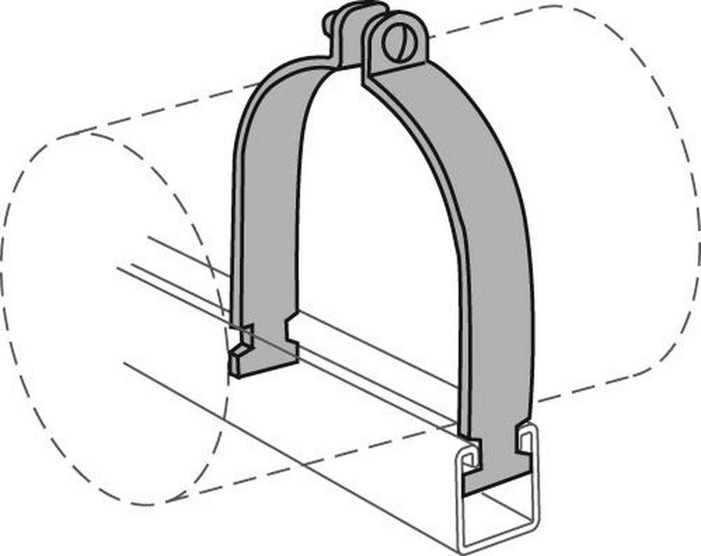 ANVILSTRUT 2400326068 1" ELECTROGALVANIZED STEEL STRUT PIPE CLAMP