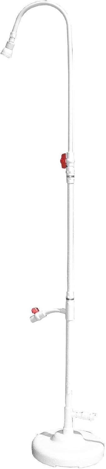 SWIMLINE HYDROTOOLS Tube Style 7 Foot Poolside Shower, Adjustable Head & Foot