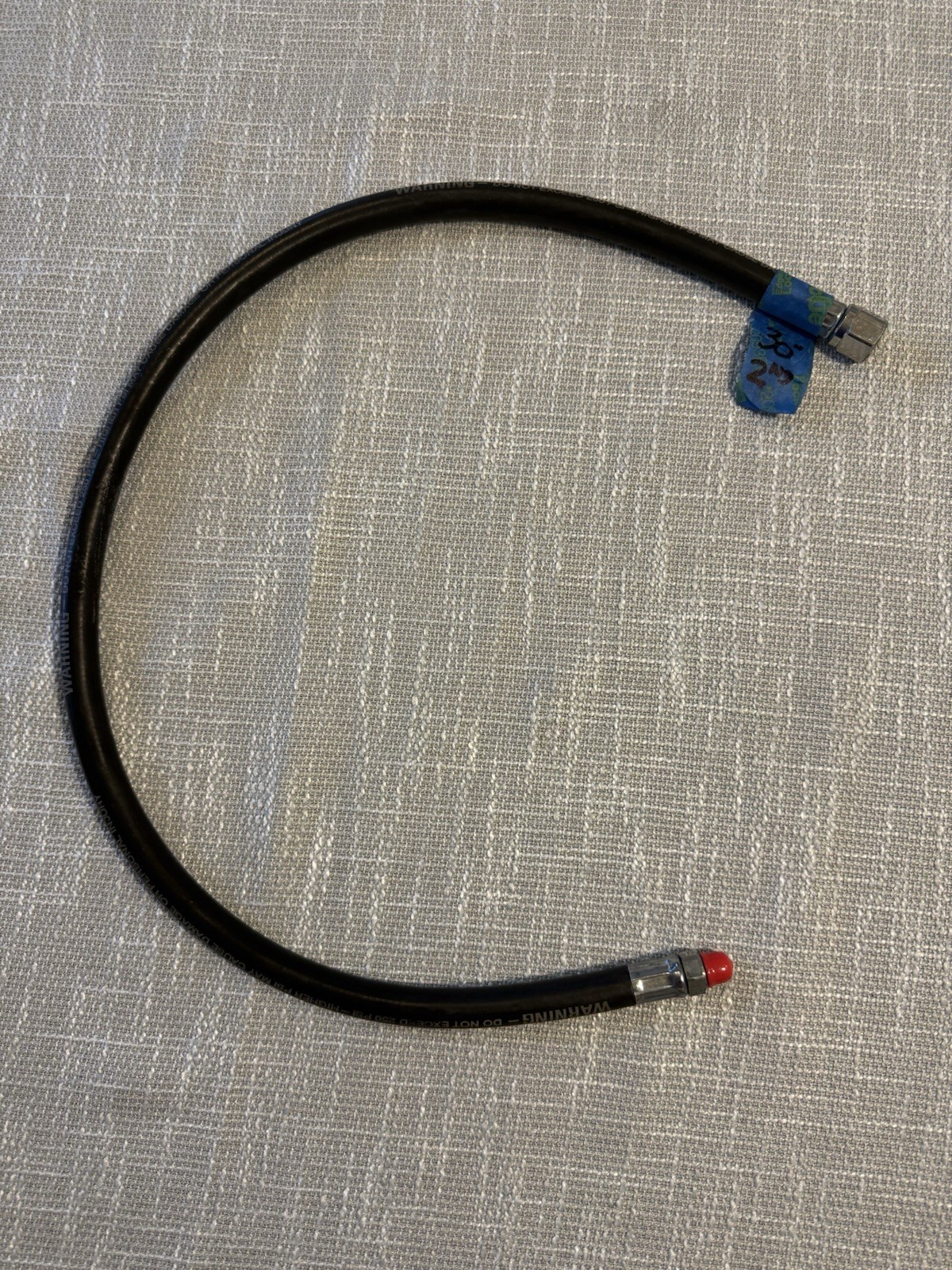 Scuba black LP low pressure Regulator hose 30 inch NEW