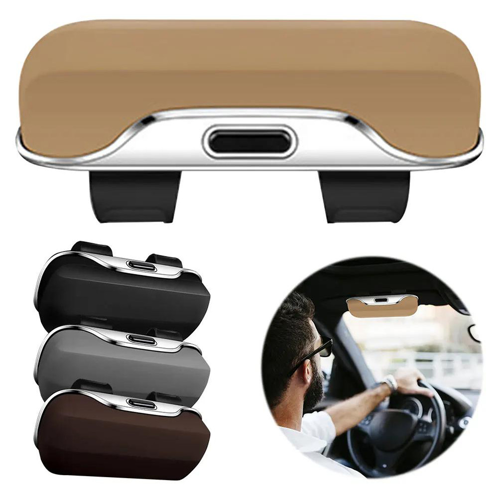 Car Sunglasses Case Holder Cage Box Auto Vehicle Sun Visor Glasses Storage Clip