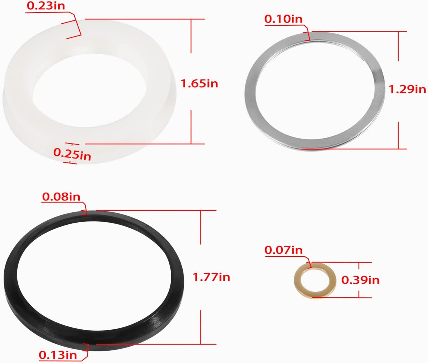 Ram/Cylinder Seal Kit Replacement 4105,420576 Fit for OTC 10 Ton Cylinder (5Pcs)