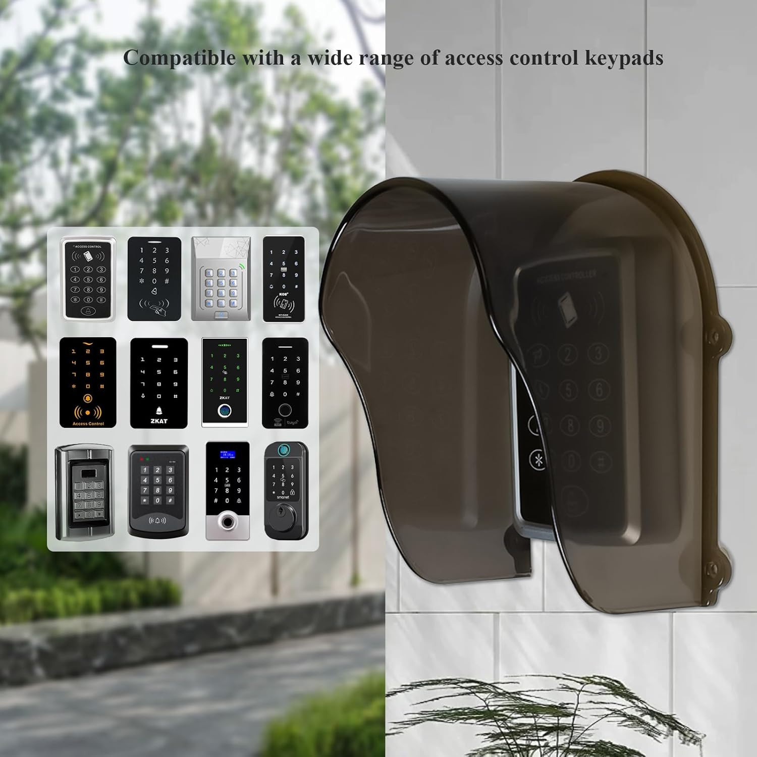 Weatherproof Keypad Cover for Outdoor Access Control and Fingerprint Systems