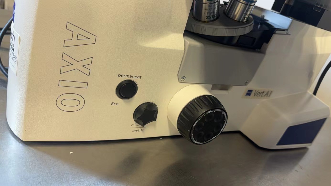 Zeiss Axio Vert.A1 Inverted Fluorescence Microscope w/ Axiocam 105 & 4 Objective