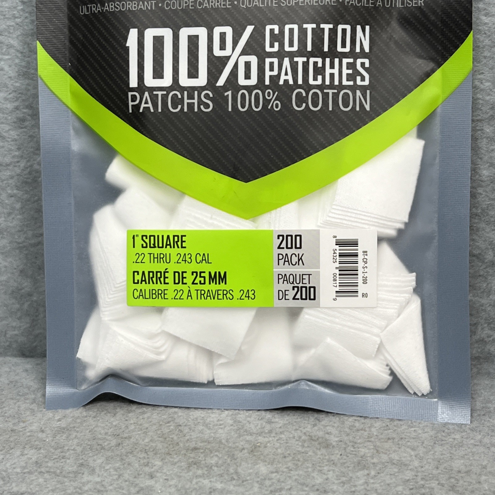 Breakthrough Clean Technologies 100% Cotton Patches 1" Square 200 count NIP