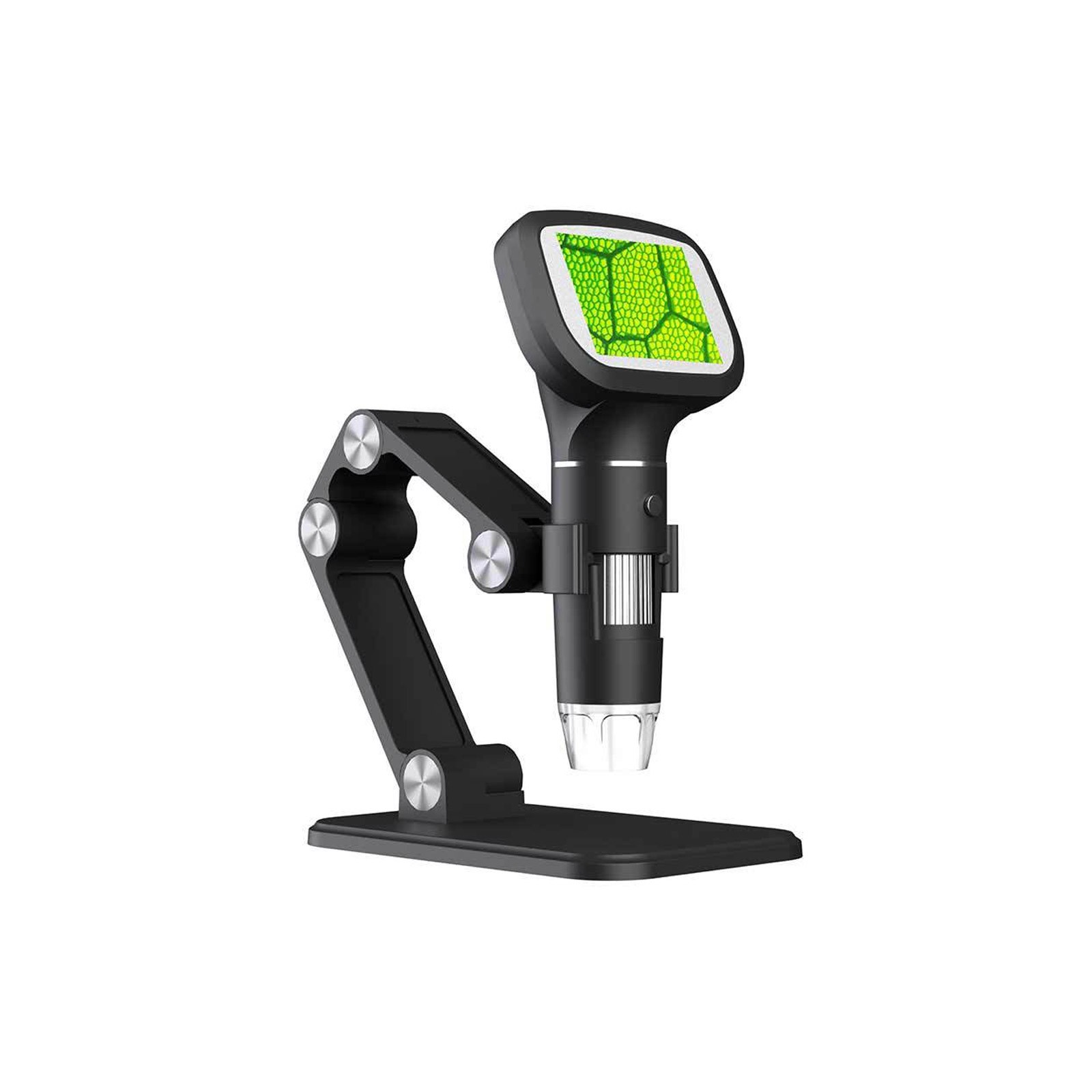 2.4" Digital Microscope 1600X Magnifier with Stand 8 LED for Soldering Repair,