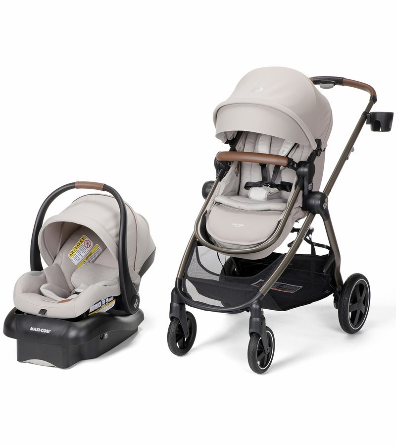 Maxi-Cosi Zelia Luxe Travel System Hope Gray Stroller And Car Seat