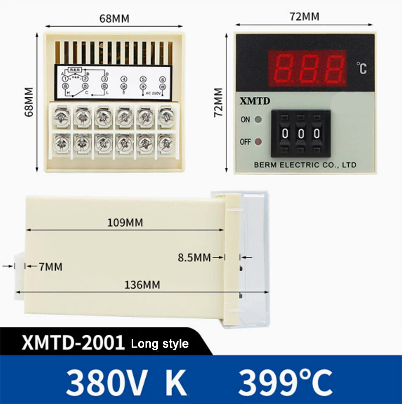 XMTD-2001/2002 Digital Temperature Controller K-type/E-type/PT100/CU50 Input