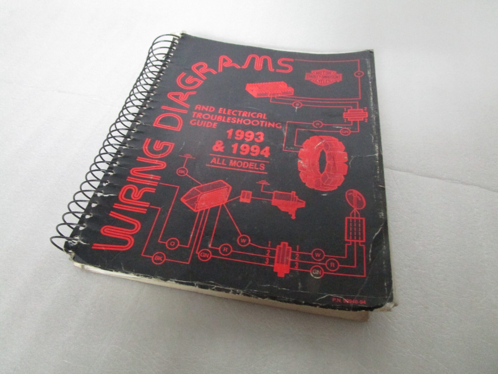 93-94 Harley Davidson ALL MODELS Wiring Diagrams Electrical Manual 99948-94