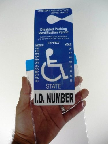 Handicap Tag Holder & Protector+Storage Magnet. Sturdy Hook - ON & OFF in a Snap