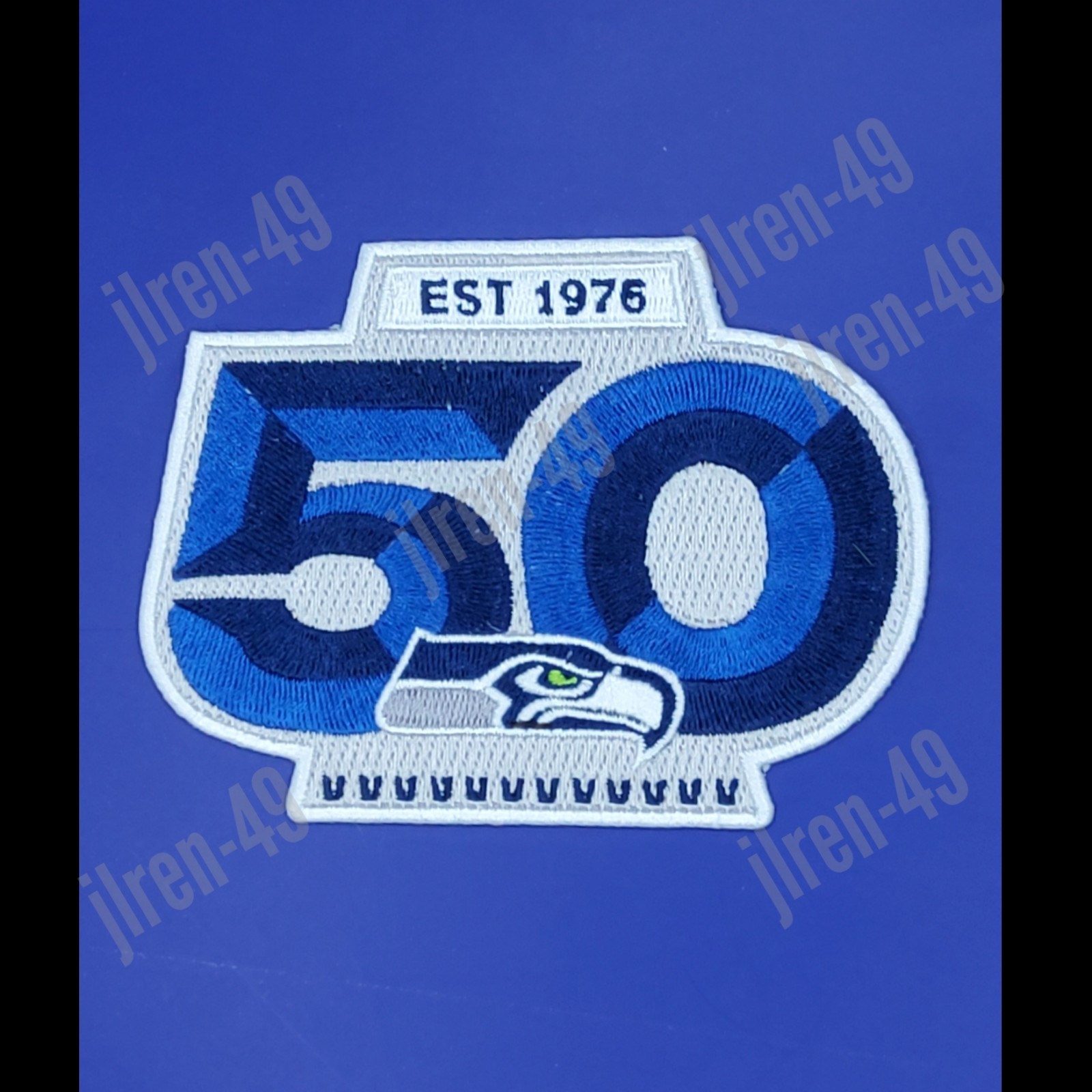 Seahawks 50th Anniversary  Embroidered Iron / Sew-On Patch