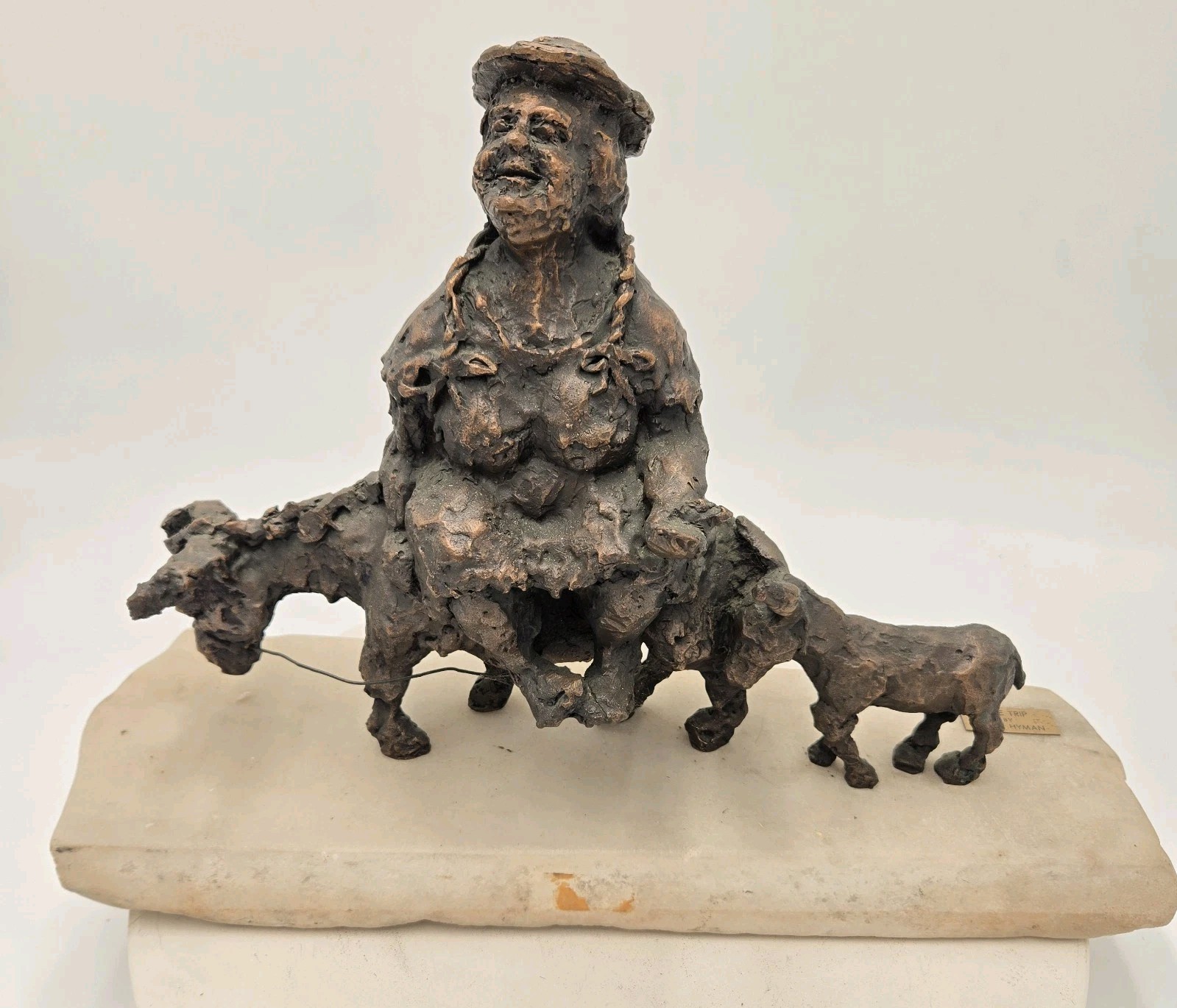 Large Very Heavy Original Irwin Hyman Bronze Handmade Sculpture named "THE TRIP"