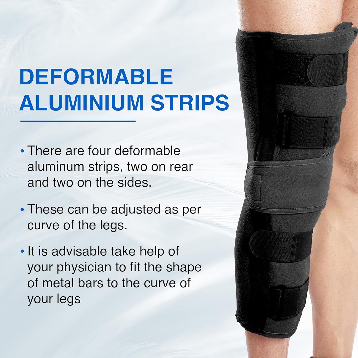 Knee Brace Wrap Around Support Adjustable Knee Open Patella Compression Brace US