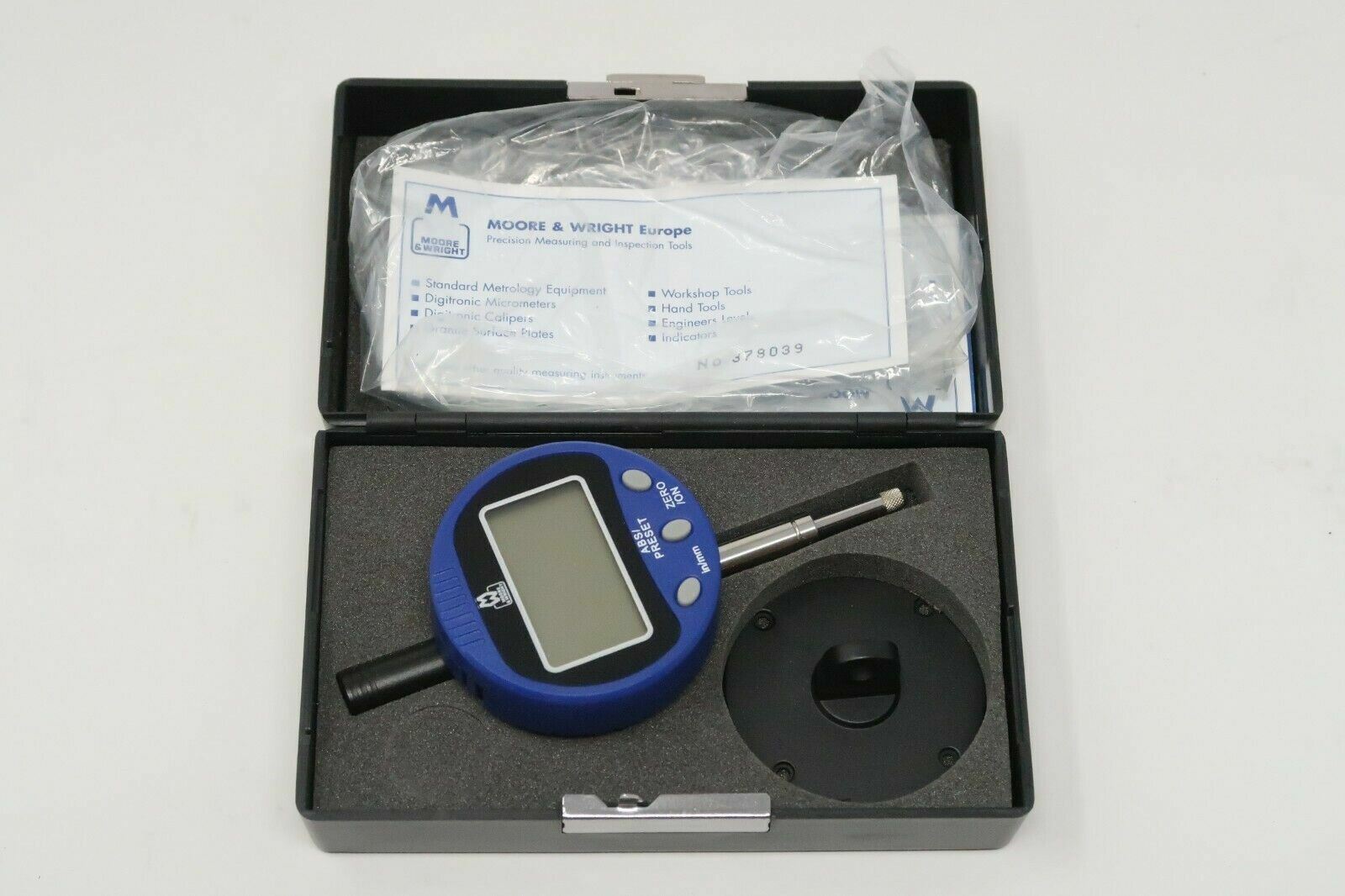 Moore & Wright 0 - 12.5 mm / 0 - 0.5'' Electronic Digital Dial Indicator 415-01