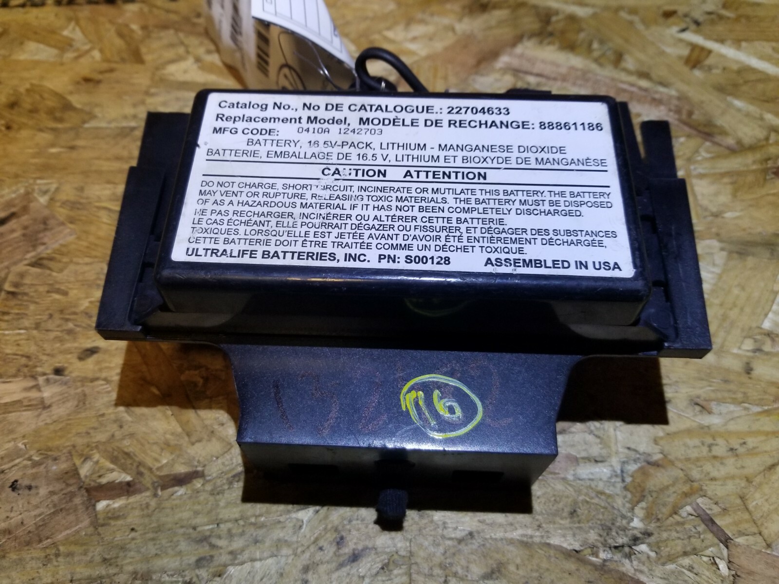 11 2011 SAAB 9-5 COMMUNICATION LITHIUM BATTERY BACKUP MODULE 22704633 OEM