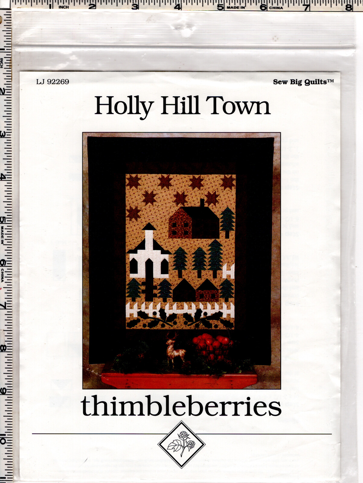 "Holly Hill Town" Thimbleberries Sewing Quilting Pattern # LJ 92269 NEW
